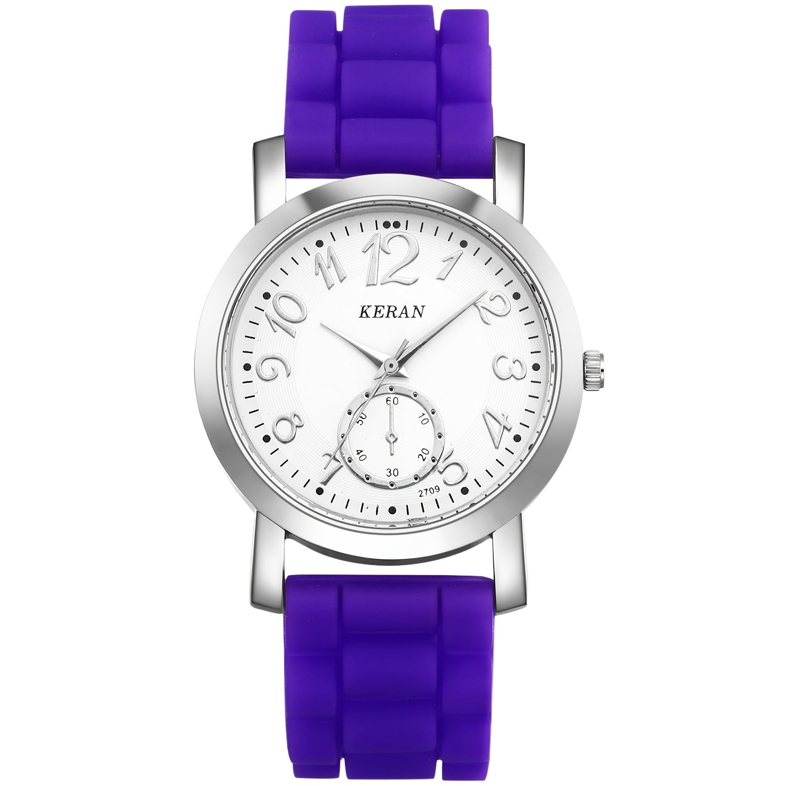 Quartz Watch - Jelly Silicone Strap Analog Wristwatch Unisex Teens Colorful Candy Color - product detail view 14
