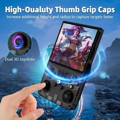 Handheld Game Console R36 Max with 4.0-Inch IPS, 720x720, Tempered Glass, 64GB or 128GB Options, 4000mAh Battery, Linux