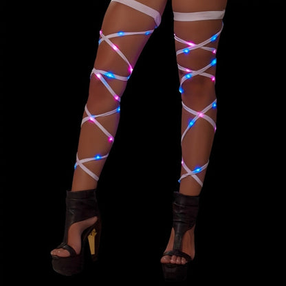 Rave & Festival Accessories - Leg Wraps Light Up Cyberpunk Neon Garter Elastic Costume Accessory Set for - product detail