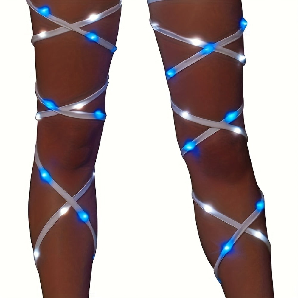 Rave & Festival Accessories - Leg Wraps Light Up Cyberpunk Neon Garter Elastic Costume Accessory Set for - product detail