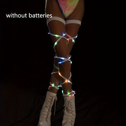 Rave & Festival Accessories - Leg Wraps Light Up Cyberpunk Neon Garter Elastic Costume Accessory Set for - product detail