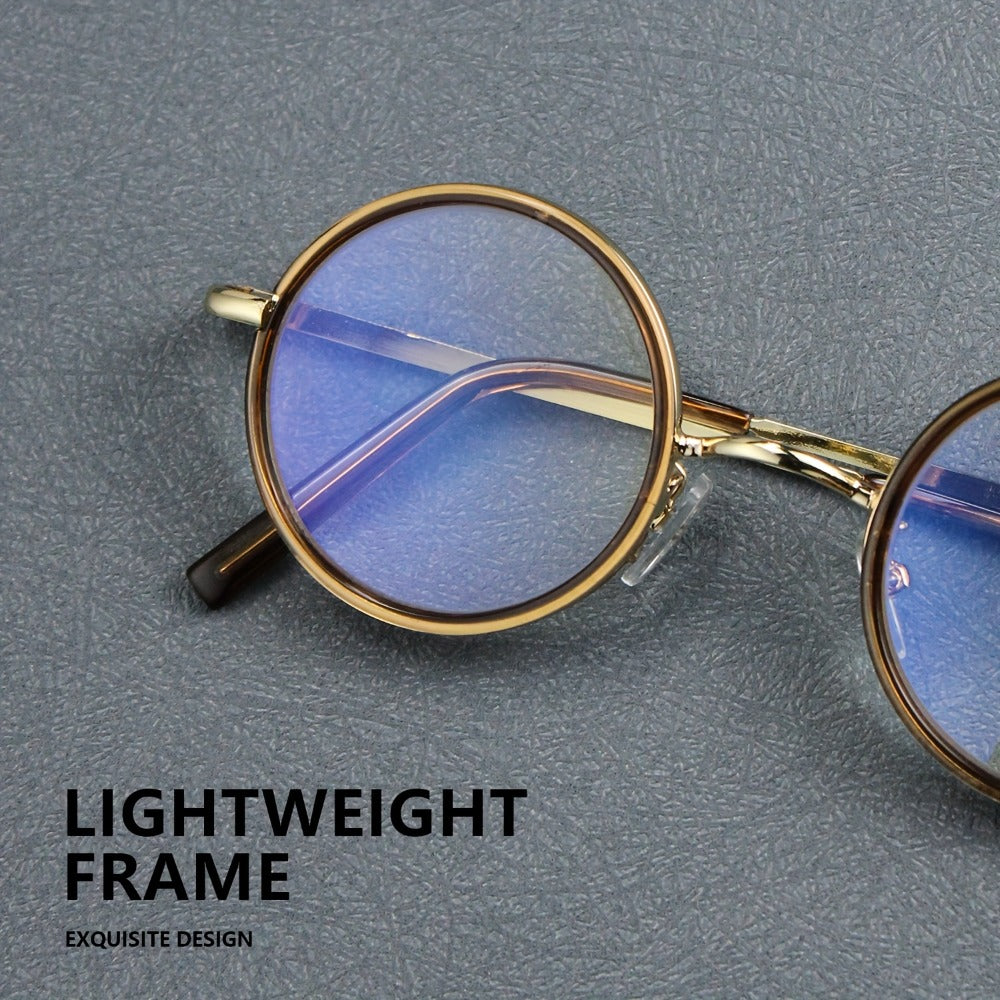 Reading Glasses - 2 Pack Metal Round Frame Spring Hinge for Men Women Lightweight Stylish - product detail view 10