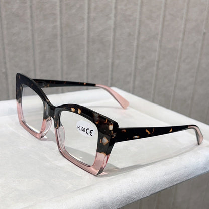 Reading Glasses - 4 Pack Cat Eye Oversized Frames for Men & Women Sturdy Spring Hinges - product detail view 5
