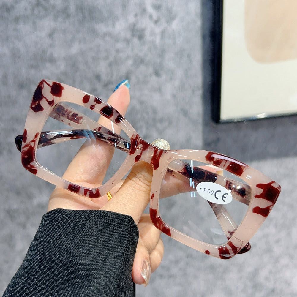 Reading Glasses - 4 Pack Cat Eye Oversized Frames for Men & Women Sturdy Spring Hinges - product detail view 9