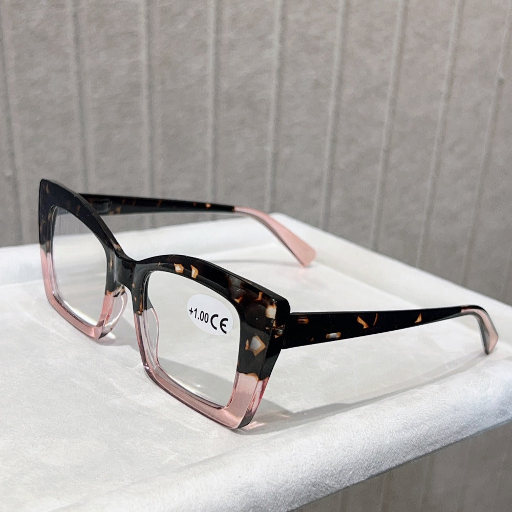 Reading Glasses - 4 Pack Cat Eye Oversized Frames for Men & Women Sturdy Spring Hinges - product detail view 11