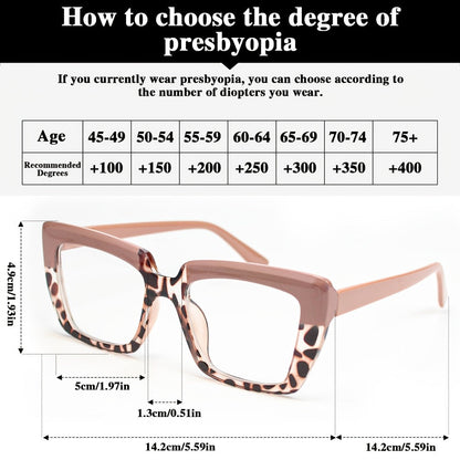 Reading Glasses - 8 Pack for Women Retro Print Color Clash Rectangular Spring Hinge Fashion - product detail view 5