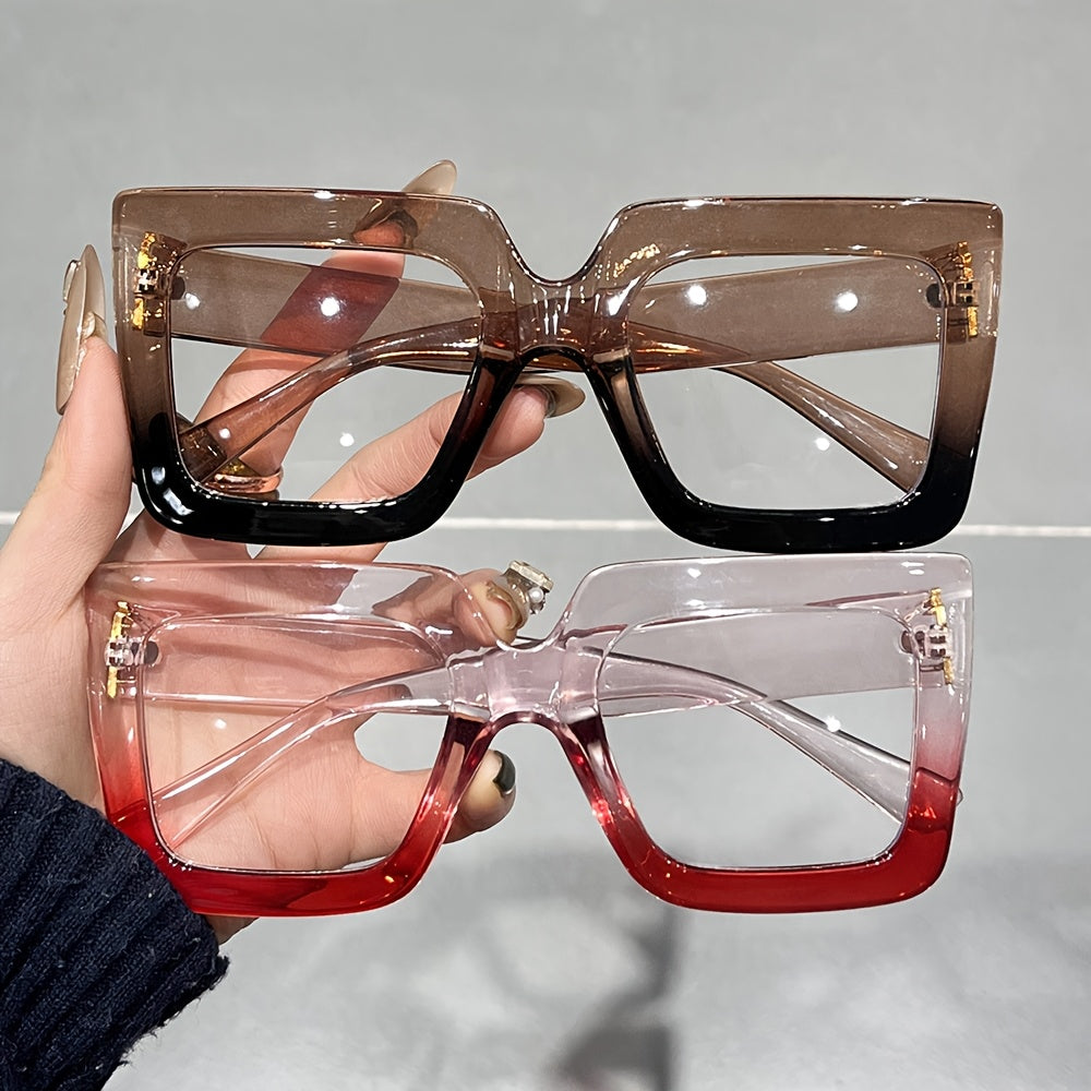 Reading Glasses - Anti Blue Light 2 Pairs Rectangular Large Frame UV Protection Computer - product detail view 17