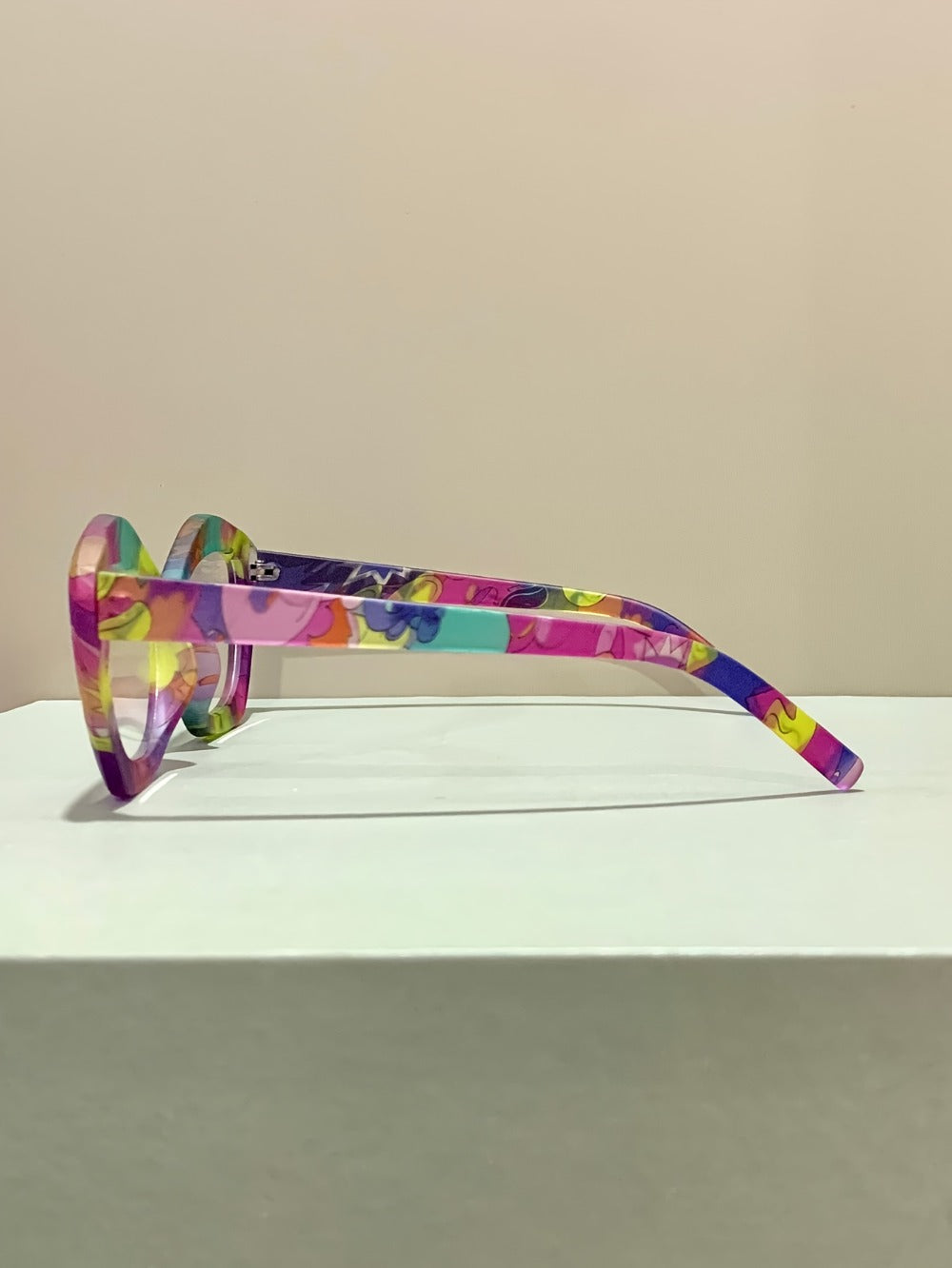 Reading Glasses - Blue Light Blocking for Women Cat Eye Retro Square Colorful Frame PC - product detail view 9