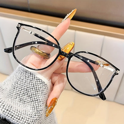 Reading Glasses - Blue Light Blocking Women Cat Eye TR90 Golden Chain Full Rim Oval Frame - product detail view 20