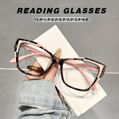 Reading Glasses - Cat Eye for Women Anti Blue Light Color Block Elegant Fashion Readers +1.0 - product detail view 2