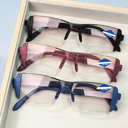 Reading Glasses - Colored 3 Pack Unisex Fashionable Lightweight Comfortable Readers +1.0 to - product detail view 2