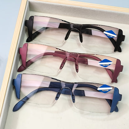 Reading Glasses - Colored 3 Pack Unisex Fashionable Lightweight Comfortable Readers +1.0 to - product detail view 3