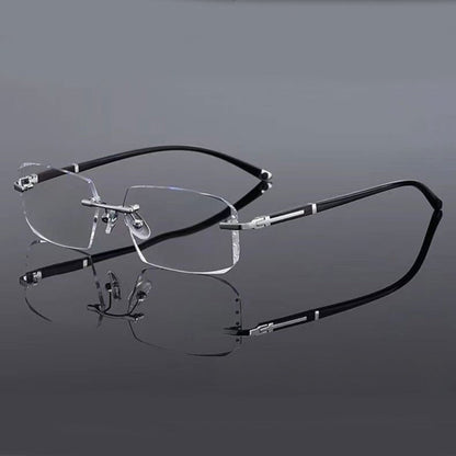 Reading Glasses - Frameless for Men Women Retro Elegant Lightweight Eyewear for , Phone & - product detail view 4