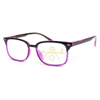 Reading Glasses - Small Rectangle Spring Hinge Lightweight PC Lens Unisex Classic Stylish - product detail view 16