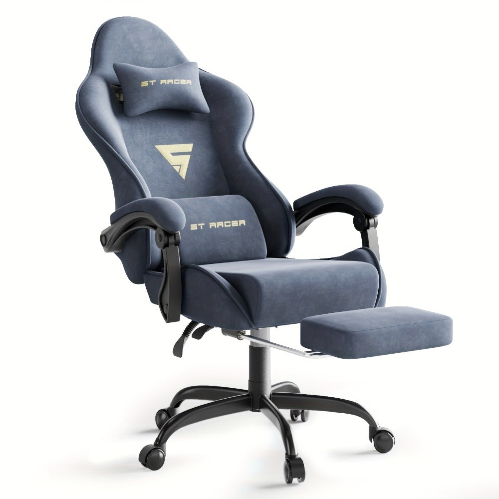 Reclining Fabric Gaming Chair, Reclining Computer Chair for Comfortable Everyday Seating detail image - detail view 7