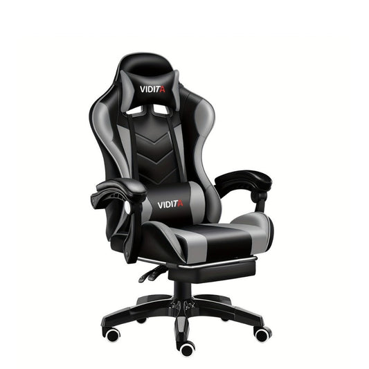 Gaming Chair, Ergonomic High Back with Footrest PU Leather Reclining Racing Style E-Sports shown in the main product view