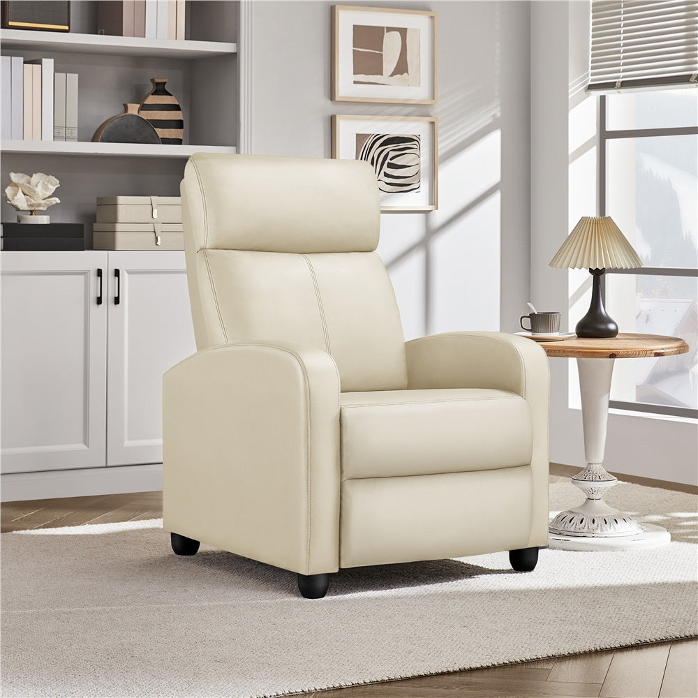 Recliner Chair shown in the Beige option
