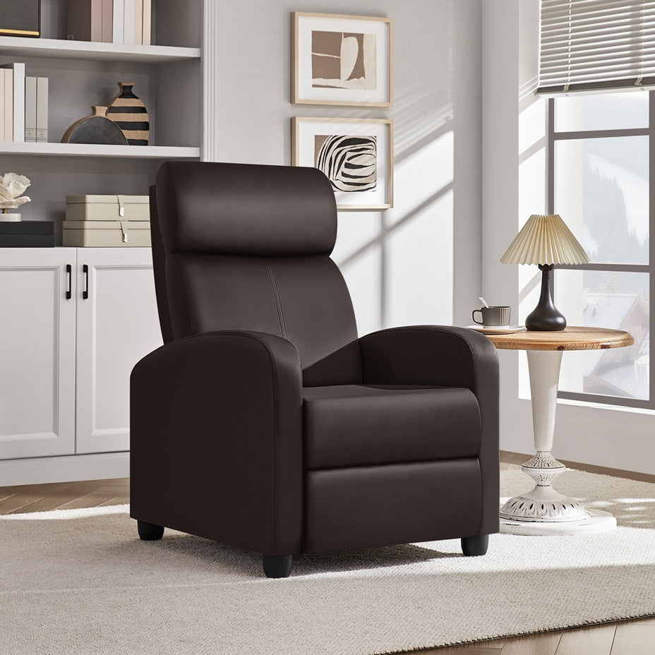 Recliner Chair shown in the Brown option
