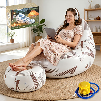 Inflatable Sofa shown in the Coffee Color (Space Series) option