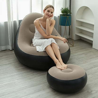 Reclining Inflatable Sofa with Adjustable Backrest and Tool-Free Assembly for Living Room detail image - detail view 7
