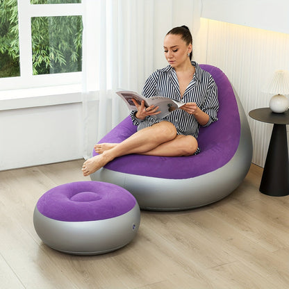 Inflatable Sofa shown in the Purple option