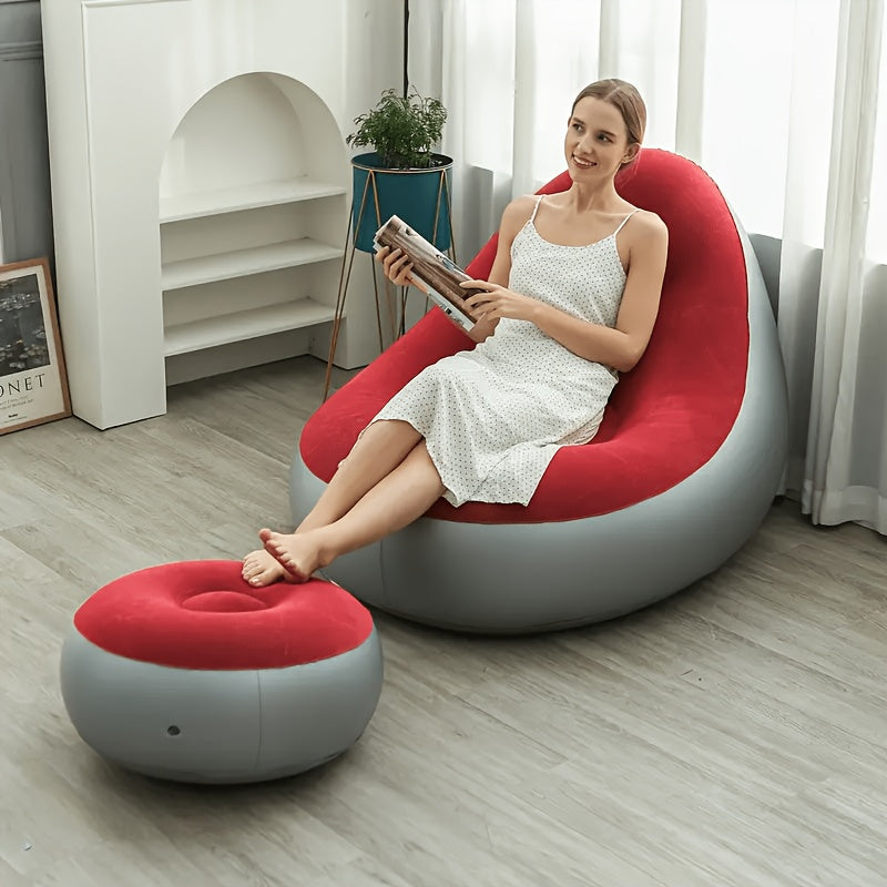 Inflatable Sofa shown in the Red option