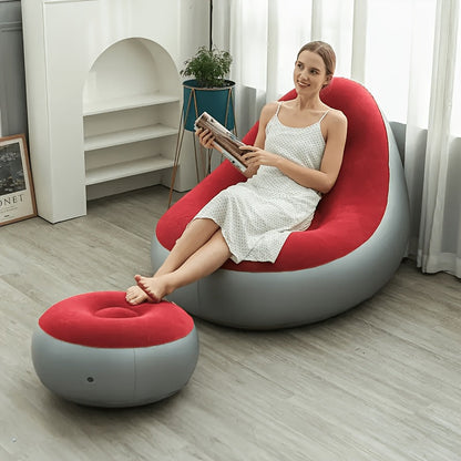 Inflatable Sofa shown in the Red option