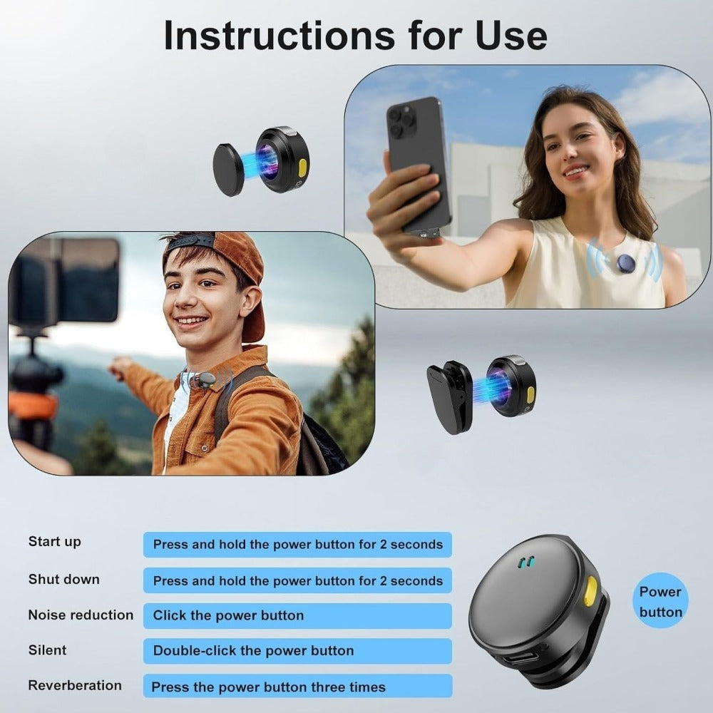 Recording Microphone, 2pcs, Wireless, USB-C, Microphones for Recording and Streaming detail image - detail view 5