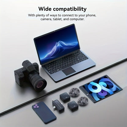 Recording Microphone, 3.5mm, Wireless, USB-C, 3in, Lavalier for Recording and Streaming detail image