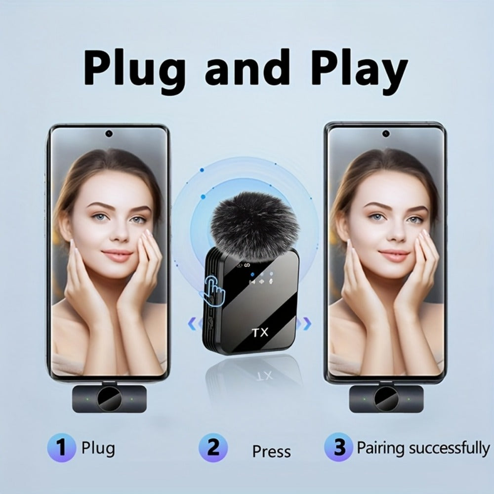 Recording Microphone, Condenser, Wireless, USB-C, Professional, Lavalier for Recording detail image - detail view 14