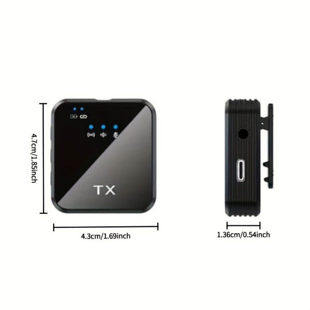 Recording Microphone, Condenser, Wireless, USB-C, Professional, Lavalier for Recording detail image