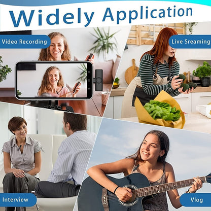 Recording Microphone, Portable, Wireless, USB-C, 2pcs, Lapel for Recording and Streaming detail image - detail view 8