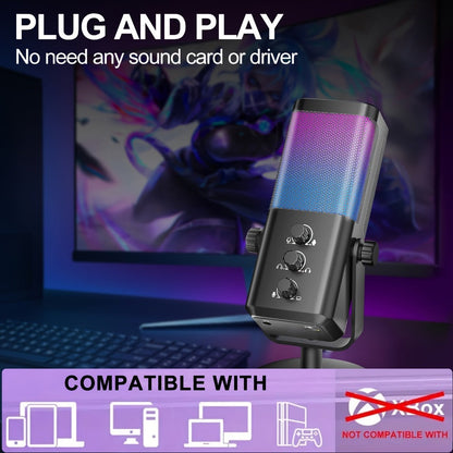 Recording Microphone, RGB, USB, Gaming, Game for Recording and Streaming detail image - detail view 10