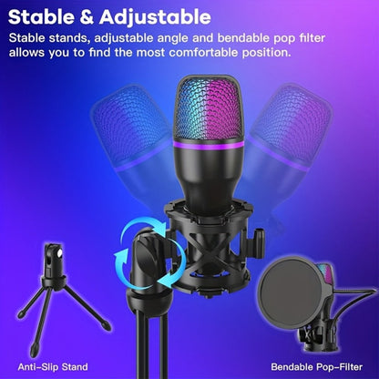 Recording Microphone, USB, USB-C, Capacitive, Portable for Recording and Streaming detail image - detail view 3