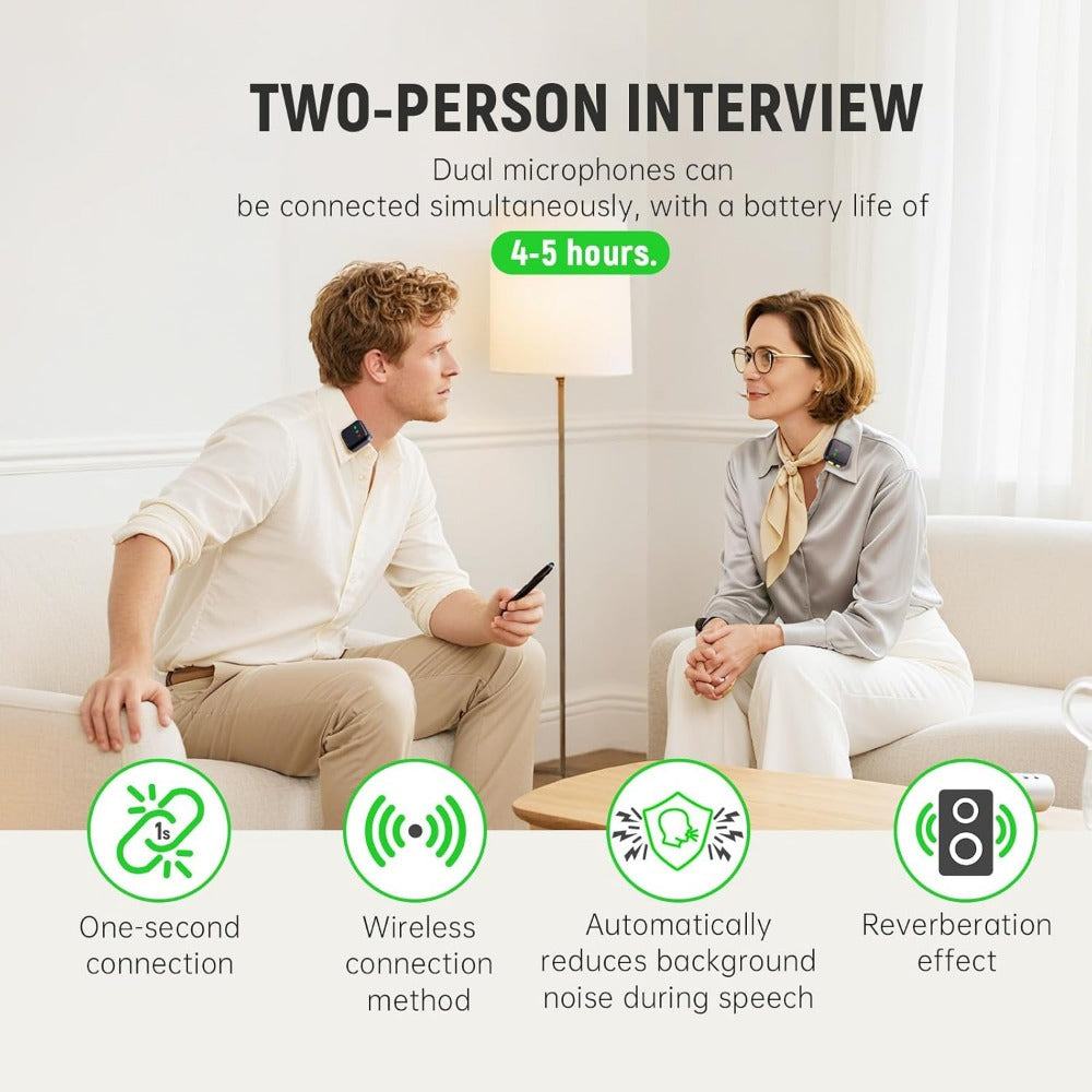 Recording Microphone, Wireless, 4-In-1, Mini, Mic for Recording and Streaming detail image - detail view 11