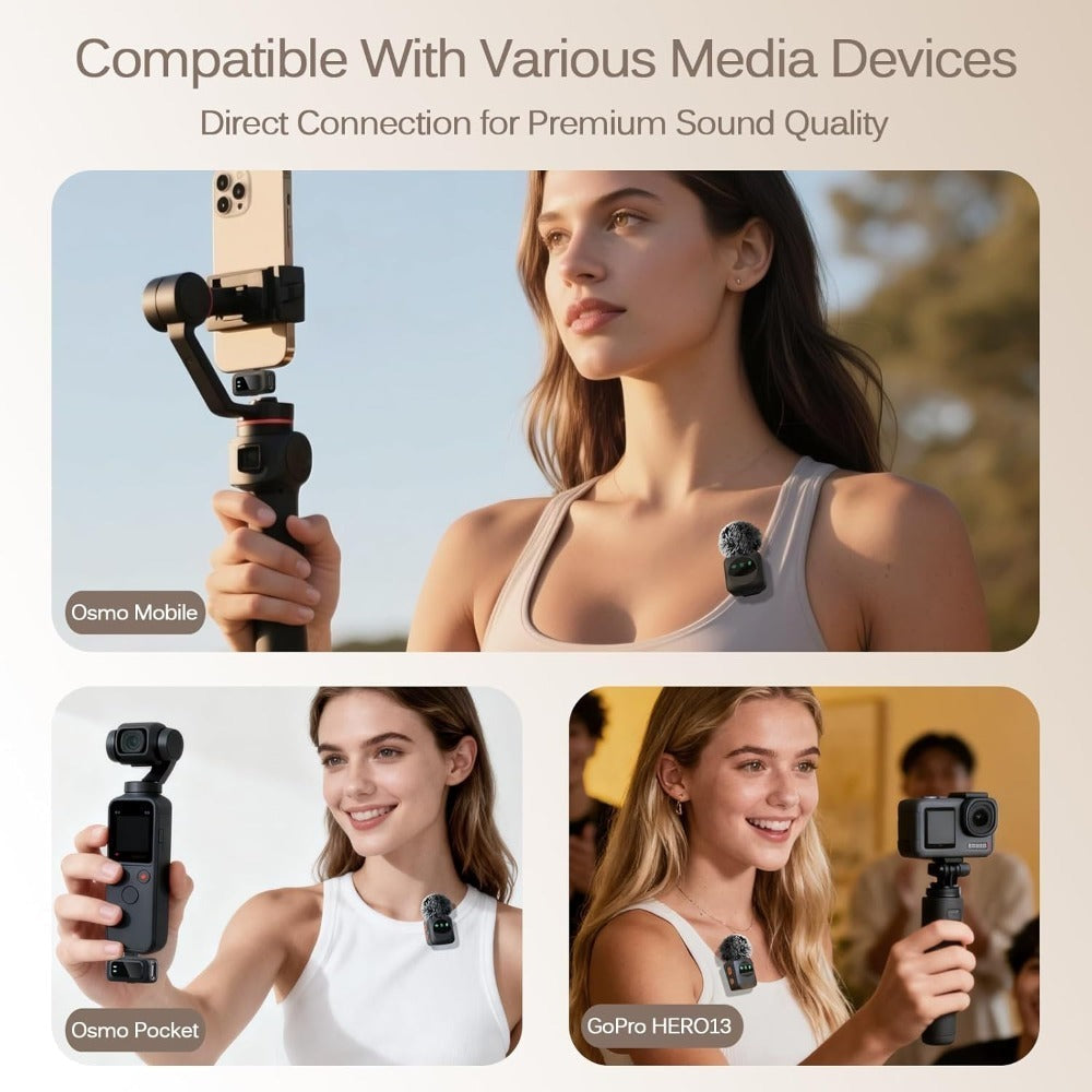 Recording Microphone, Wireless, 4-In-1, Mini, Mic for Recording and Streaming detail image - detail view 3