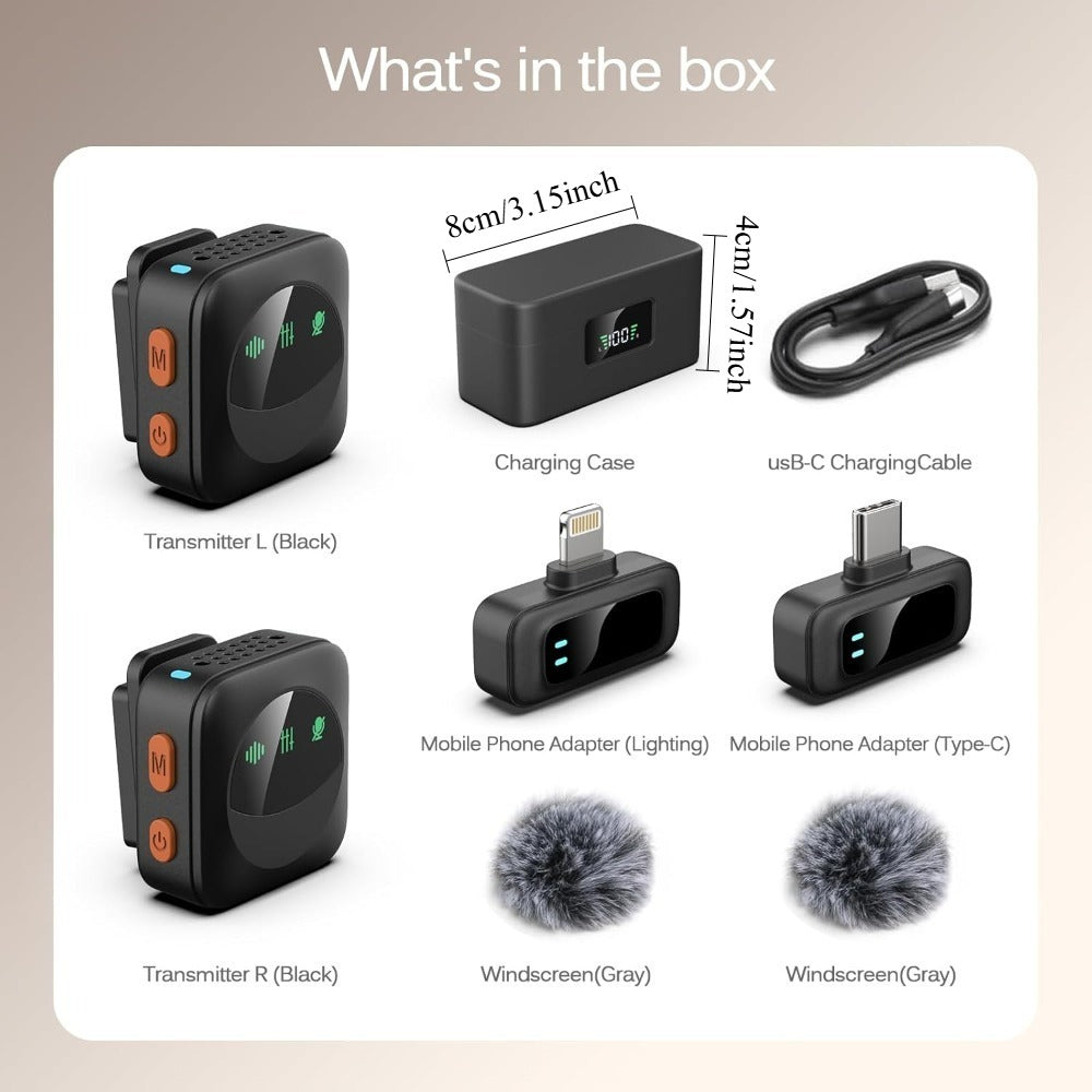 Recording Microphone, Wireless, 4-In-1, Mini, Mic for Recording and Streaming detail image - detail view 8