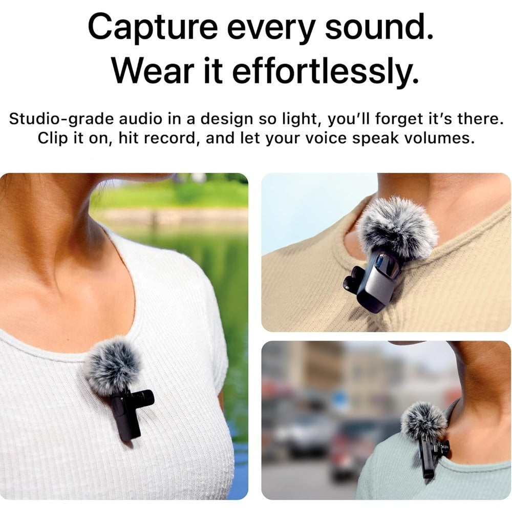 Recording Microphone, Wireless, Bluetooth, 2pcs, Lavalier for Recording and Streaming detail image - detail view 13
