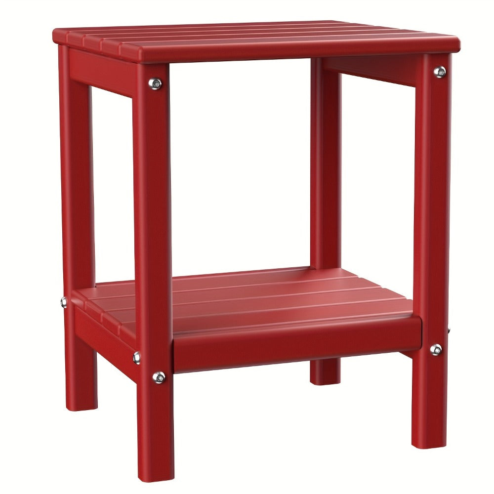 Rectangular HDPE Outdoor Side Table with Weather-Resistant Finish for Patio detail image - detail view 16
