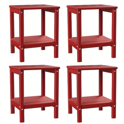 Rectangular HDPE Outdoor Side Table with Weather-Resistant Finish for Patio detail image - detail view 18
