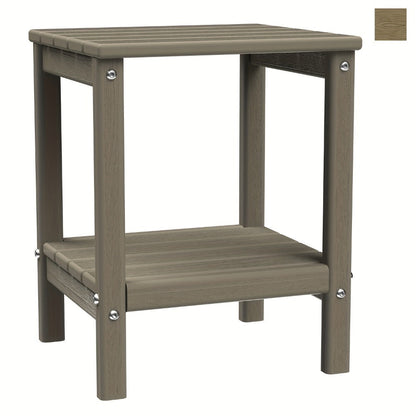 Rectangular HDPE Outdoor Side Table with Weather-Resistant Finish for Patio detail image - detail view 33