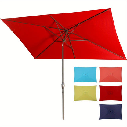 Patio Umbrella shown in the Red option