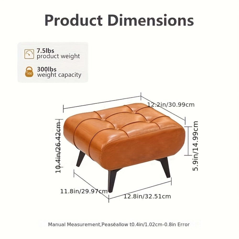 Rectangular Upholstered Ottoman for Living Room and Entryway detail image - detail view 11