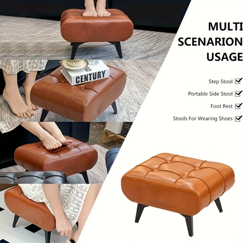 Rectangular Upholstered Ottoman for Living Room and Entryway detail image - detail view 9