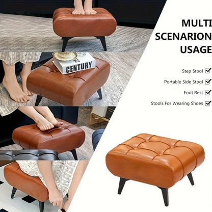 Rectangular Upholstered Ottoman for Living Room and Entryway detail image - detail view 9