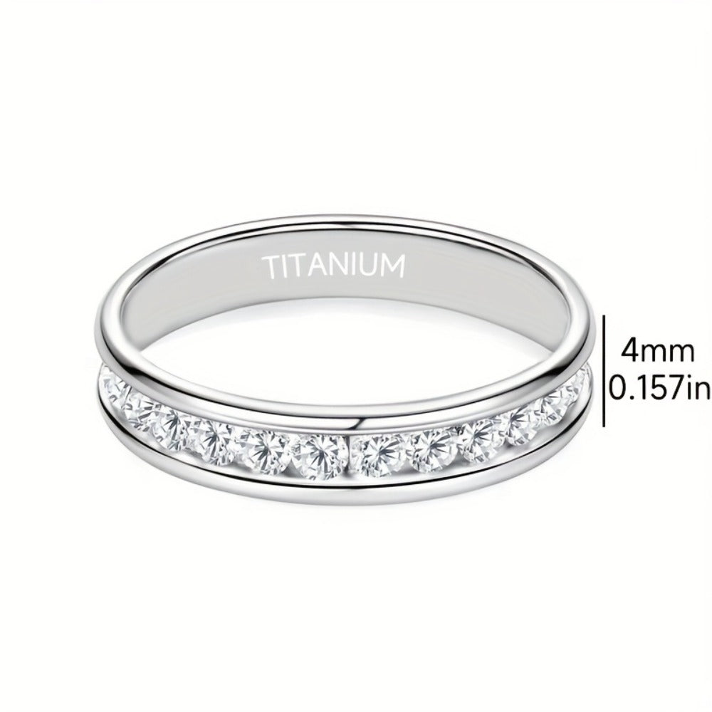Rings for Women - Moissanite Ring 925 Sterling Silver Sparkling Unisex for Men Couples - product detail view 3