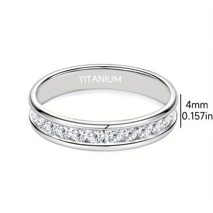 Rings for Women - Moissanite Ring 925 Sterling Silver Sparkling Unisex for Men Couples - product detail view 3