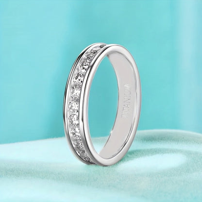 Rings for Women - Moissanite Ring 925 Sterling Silver Sparkling Unisex for Men Couples - product detail view 4