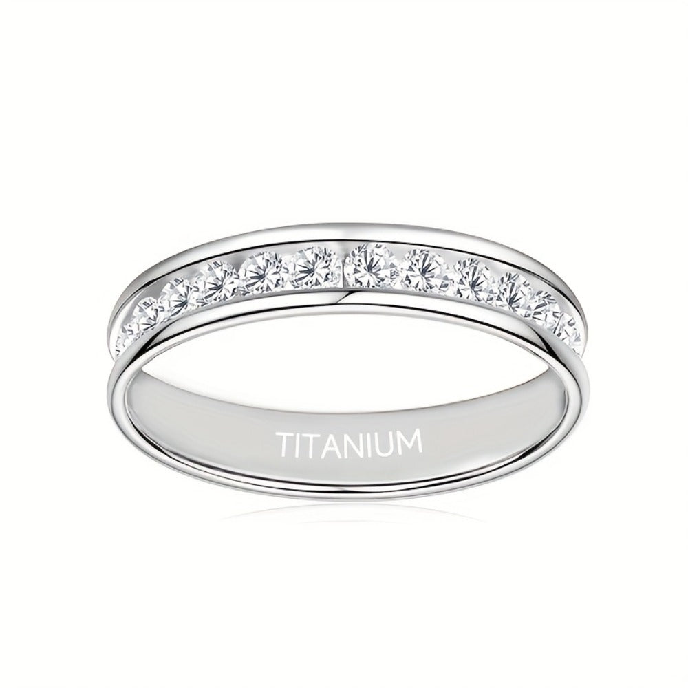 Rings for Women - Moissanite Ring 925 Sterling Silver Sparkling Unisex for Men Couples - product detail view 5