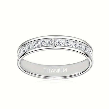 Rings for Women - Moissanite Ring 925 Sterling Silver Sparkling Unisex for Men Couples - product detail view 5